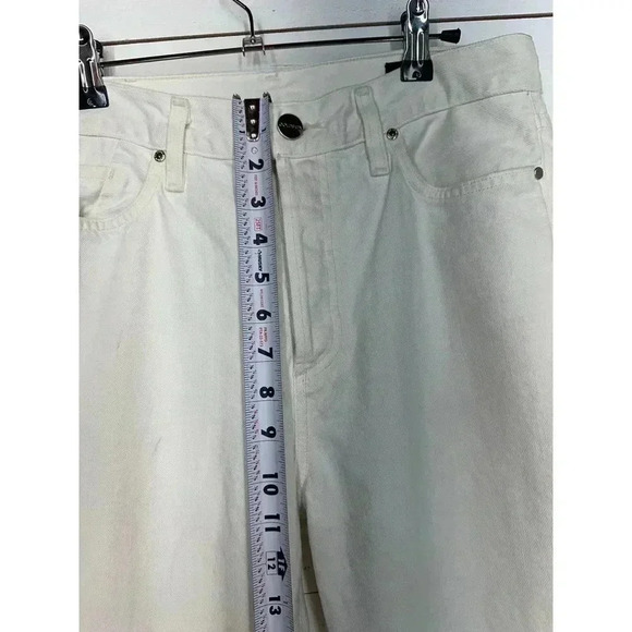 NWT Goldsign Sz 26 The Relaxed Jean High Rise Straight Leg Button Fly in White - Picture 14 of 15